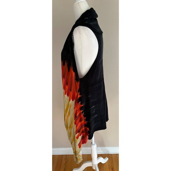 Dor Dor Couture Boho Open Front Cardigan Wrap Vest Size Medium - Picture 6 of 12